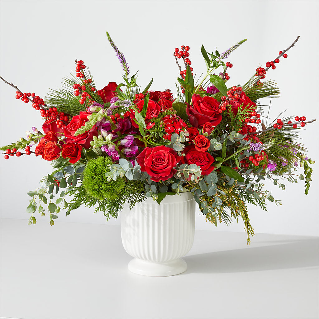 Big Red Bow Bouquet – Fleuriste Lily-rose, Magog PQ