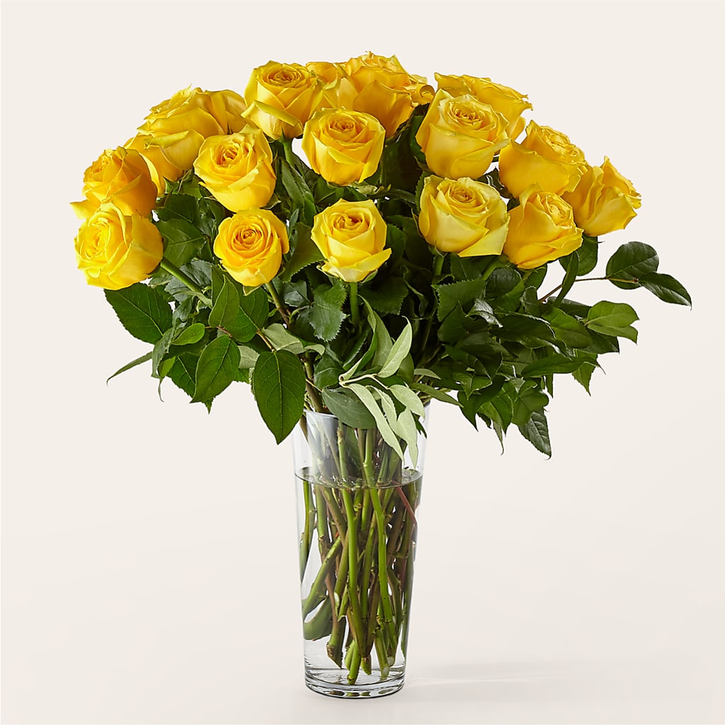 Long Stem Yellow Rose Bouquet – Fleuriste Lily-rose, Magog PQ