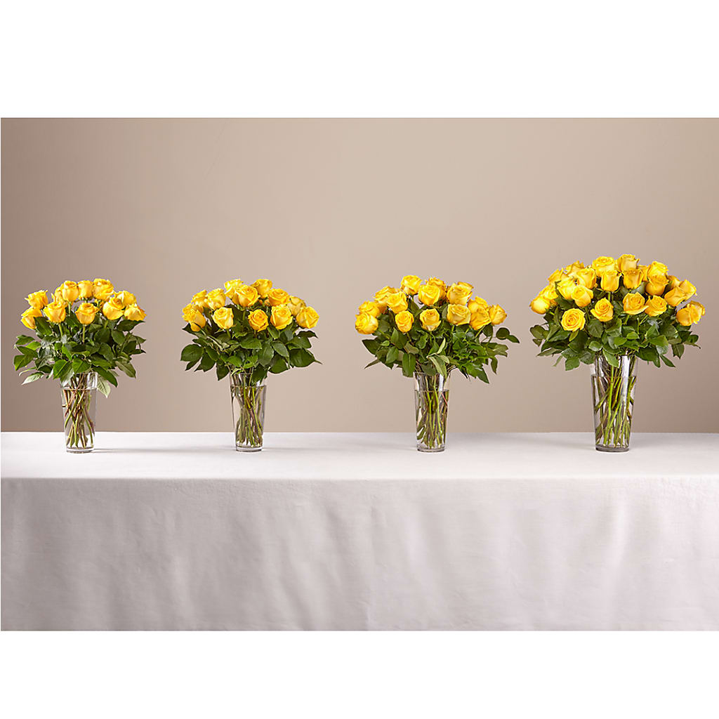 Long Stem Yellow Rose Bouquet – Fleuriste Lily-rose, Magog PQ
