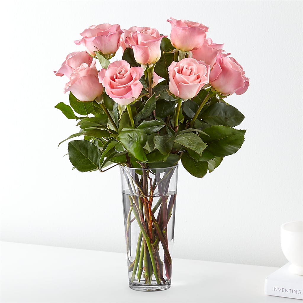 Long Stem Pink Rose Bouquet – Fleuriste Lily-rose, Magog PQ