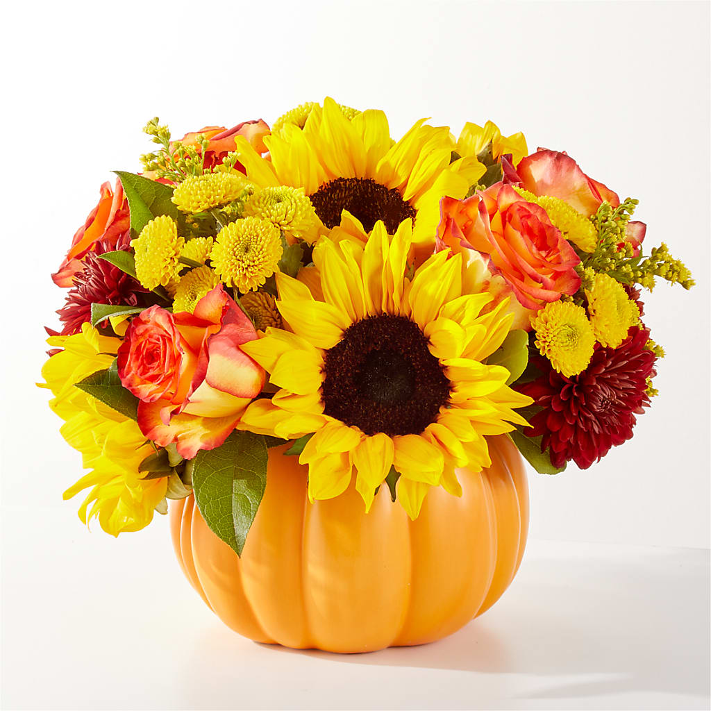 Golden Gourd Pumpkin Bouquet – Fleuriste Lily-rose, Magog PQ