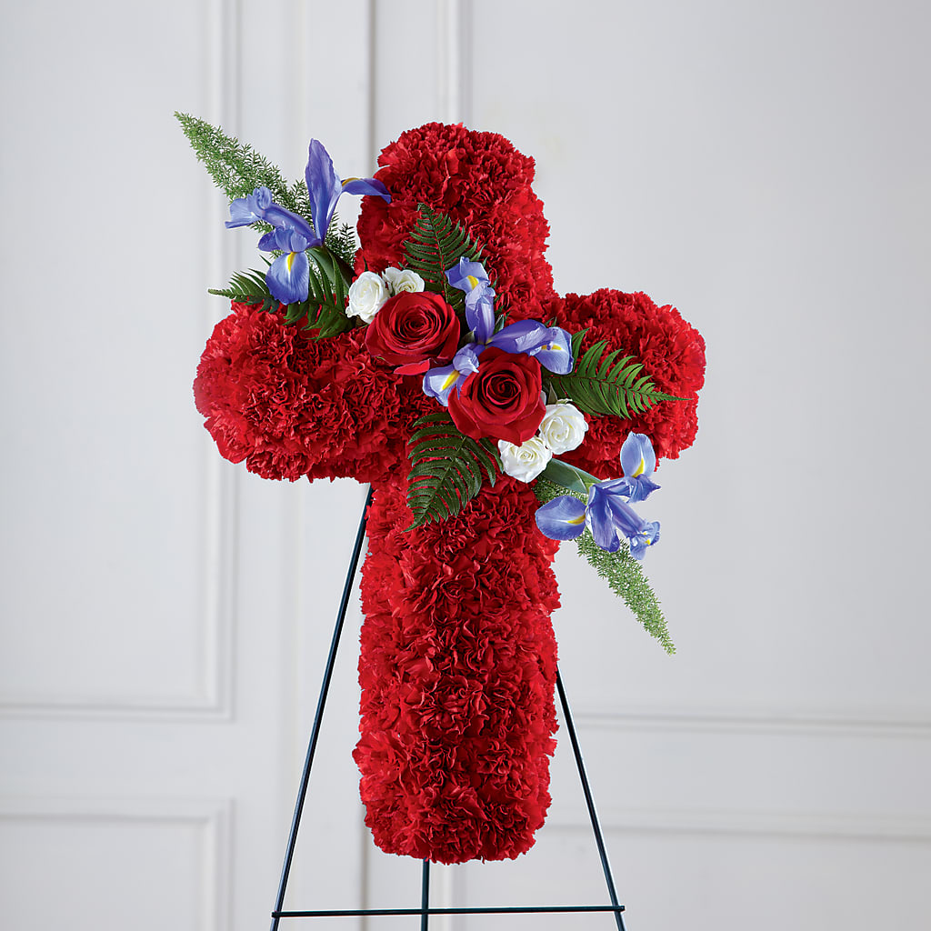 Faithful Hero Floral Cross – Fleuriste Lily-rose, Magog PQ