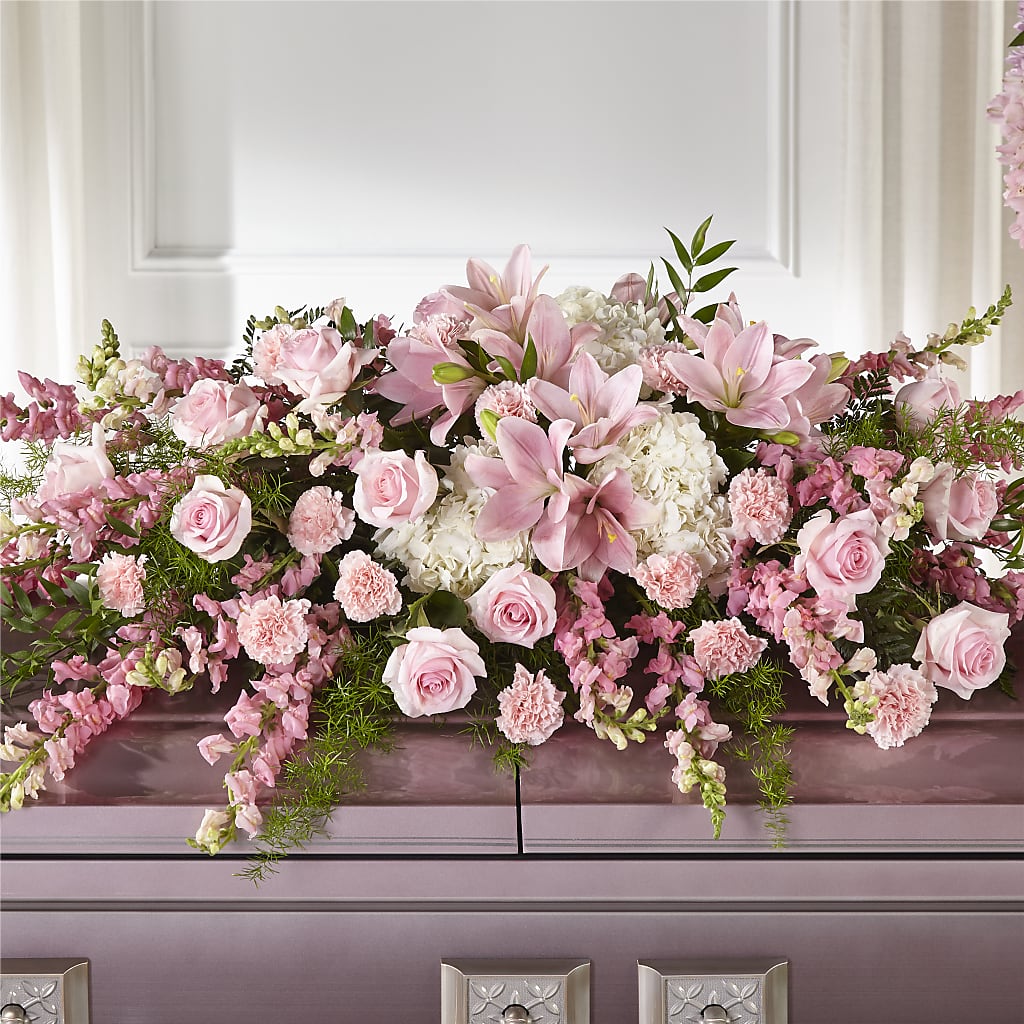 Life & Remembrance Casket Spray – Fleuriste Lily-rose, Magog PQ