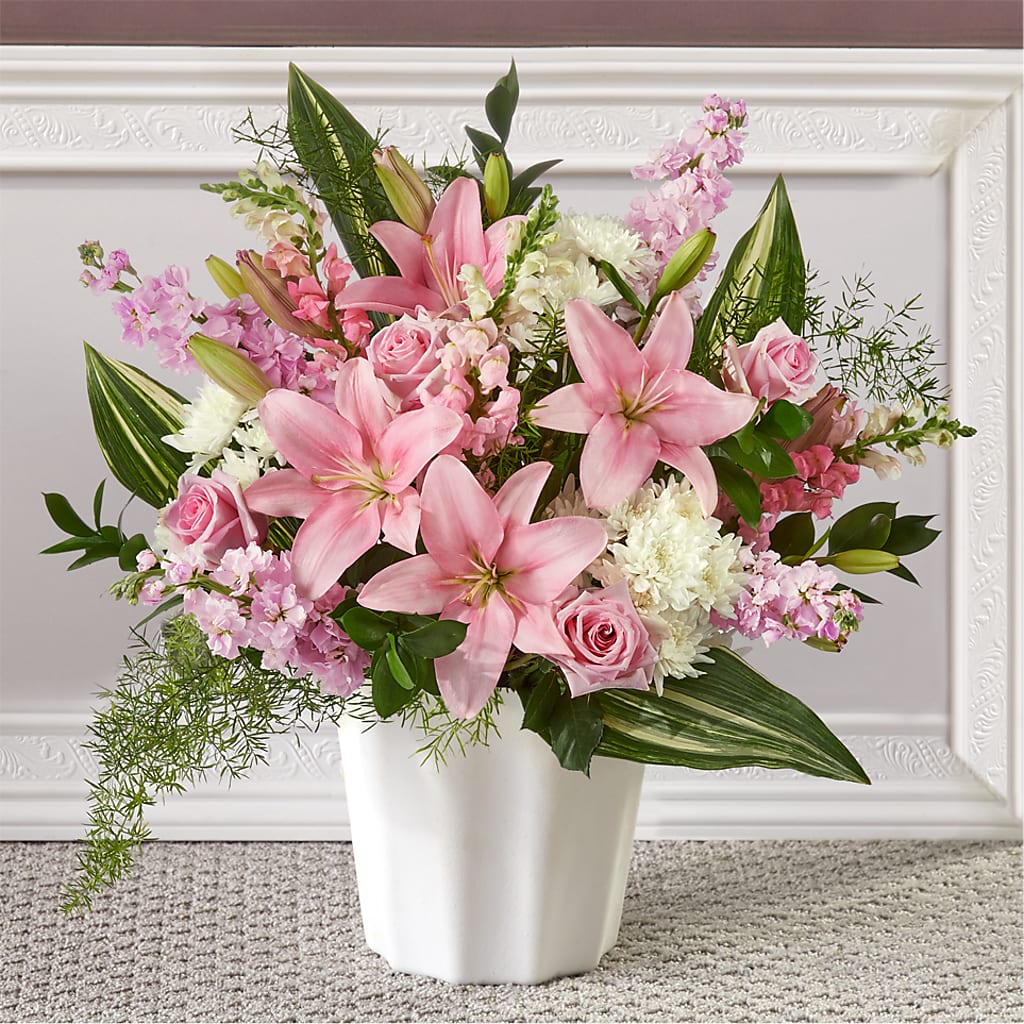 Simply Serene Floor Basket – Fleuriste Lily-rose, Magog PQ
