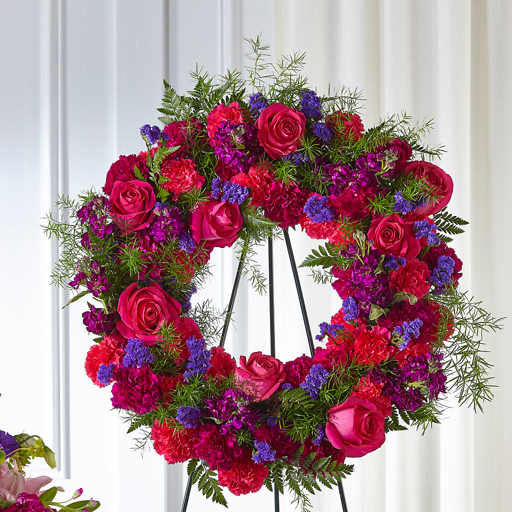 Calming Colors Wreath – Fleuriste Lily-rose, Magog PQ