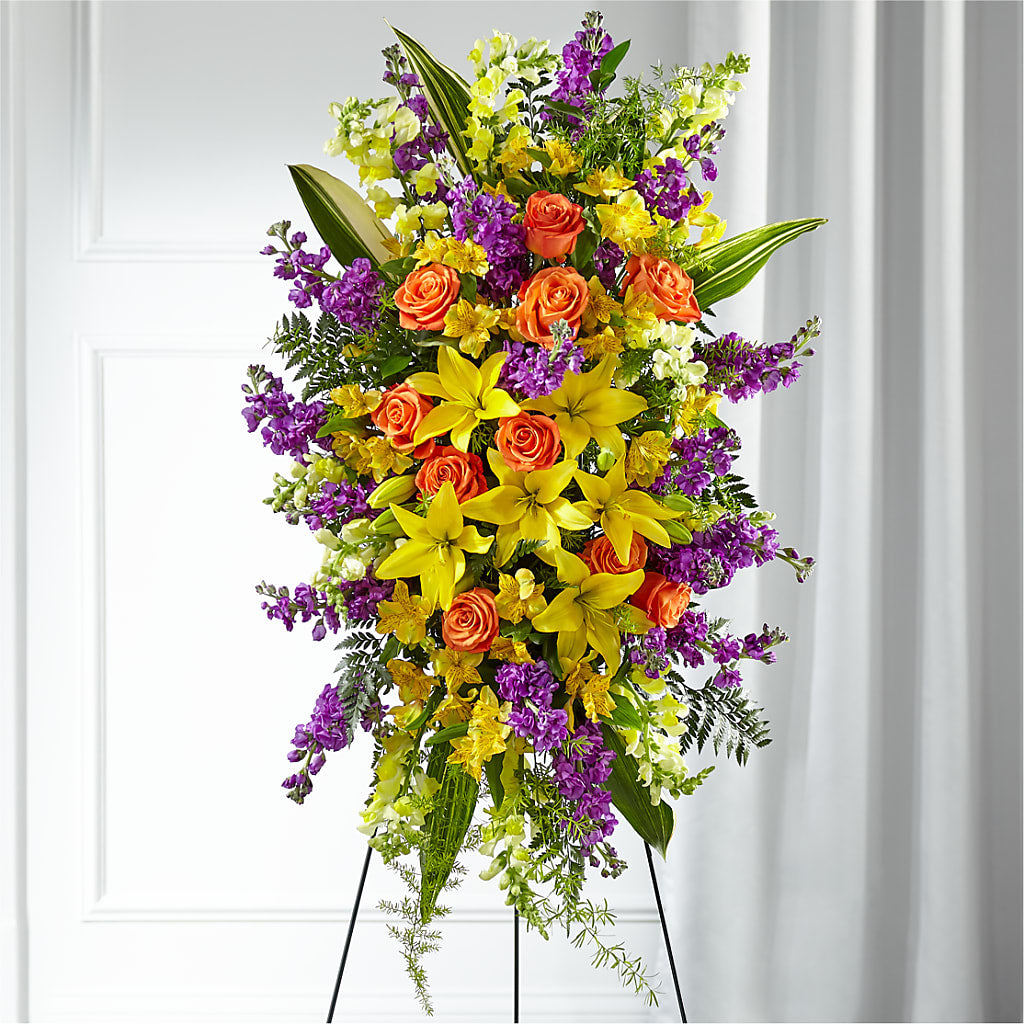 Thoughtful Prayers Standing Spray – Fleuriste Lily-rose, Magog PQ