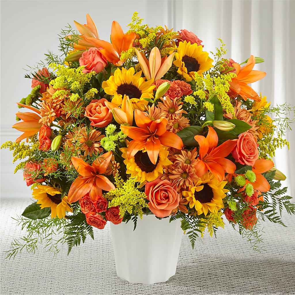 Harvest Thoughts Floor Basket – Fleuriste Lily-rose, Magog PQ