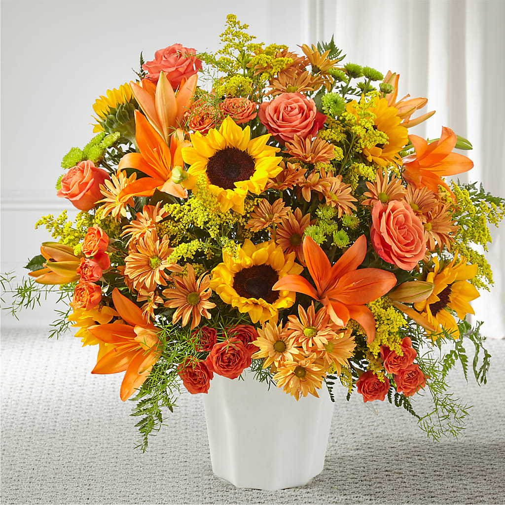 Harvest Thoughts Floor Basket – Fleuriste Lily-rose, Magog PQ