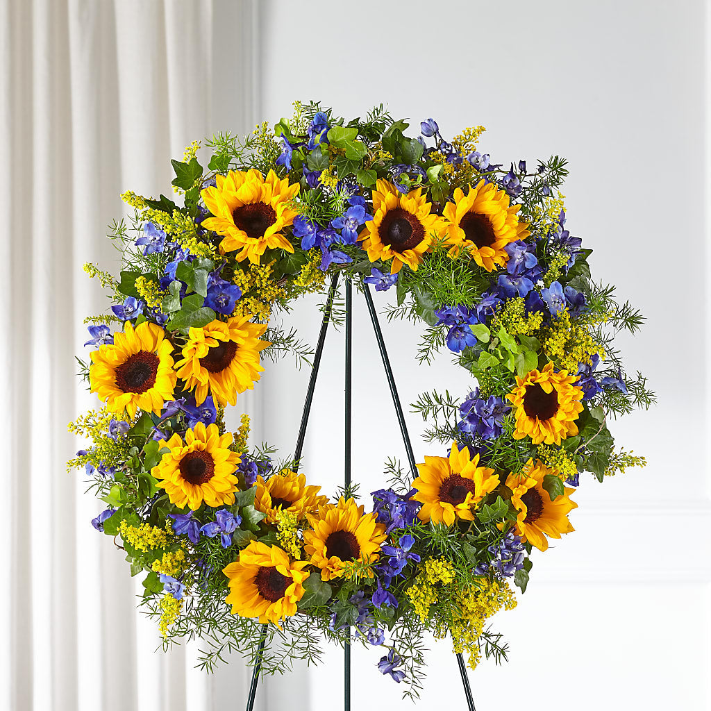 Bright Rays Wreath – Fleuriste Lily-rose, Magog PQ