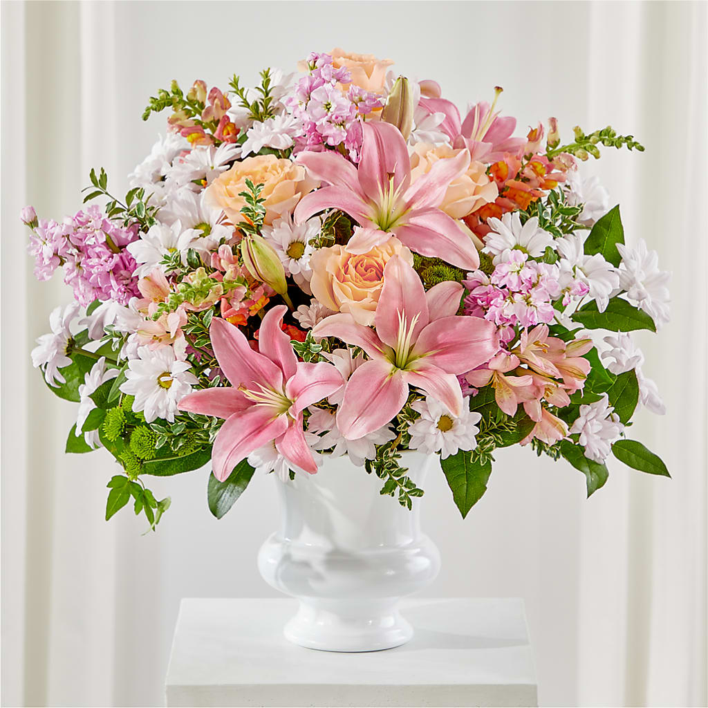Heartfelt Gesture Urn Arrangement – Fleuriste Lily-rose, Magog PQ