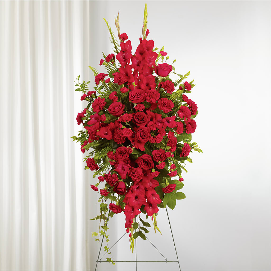 From the Heart Standing Spray – Fleuriste Lily-rose, Magog PQ