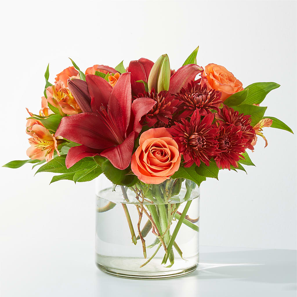 Crimson Leaves Bouquet – Fleuriste Lily-rose, Magog PQ