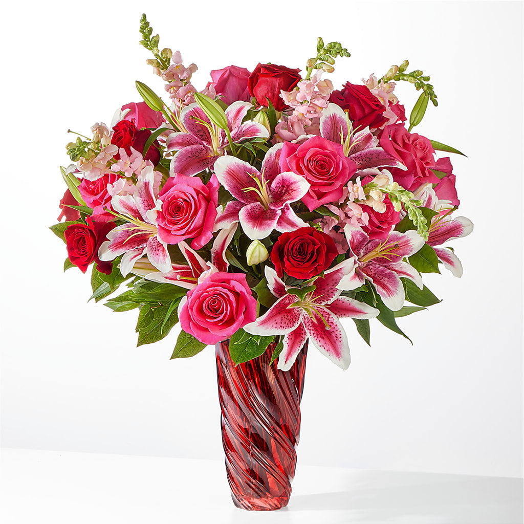 Always You Bouquet with Luxe Swirl Vase – Fleuriste Lily-rose, Magog PQ