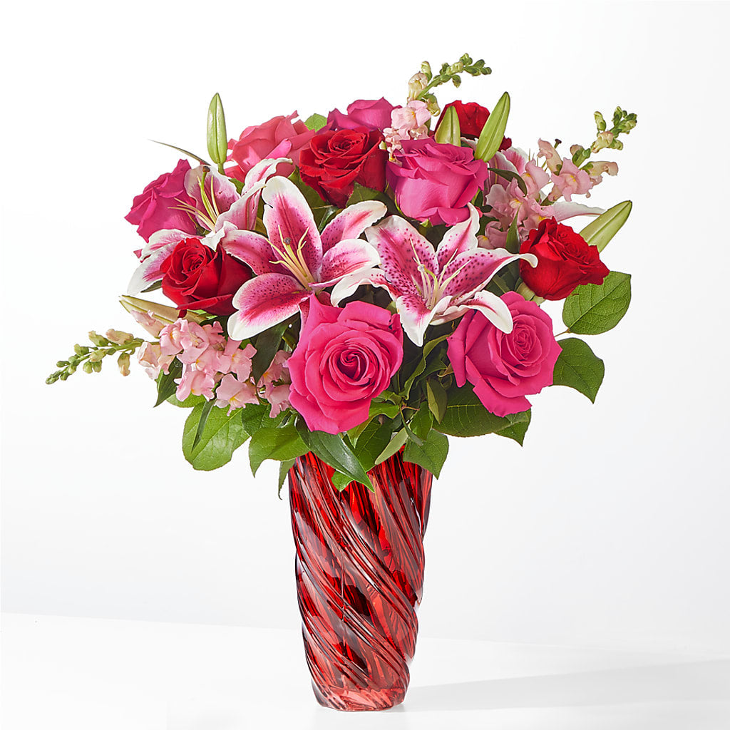Always You Bouquet with Luxe Swirl Vase – Fleuriste Lily-rose, Magog PQ