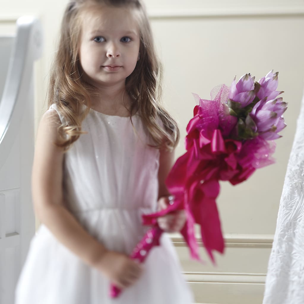 Sparkle Pink Flower Girl Bouquet – Fleuriste Lily-rose, Magog PQ