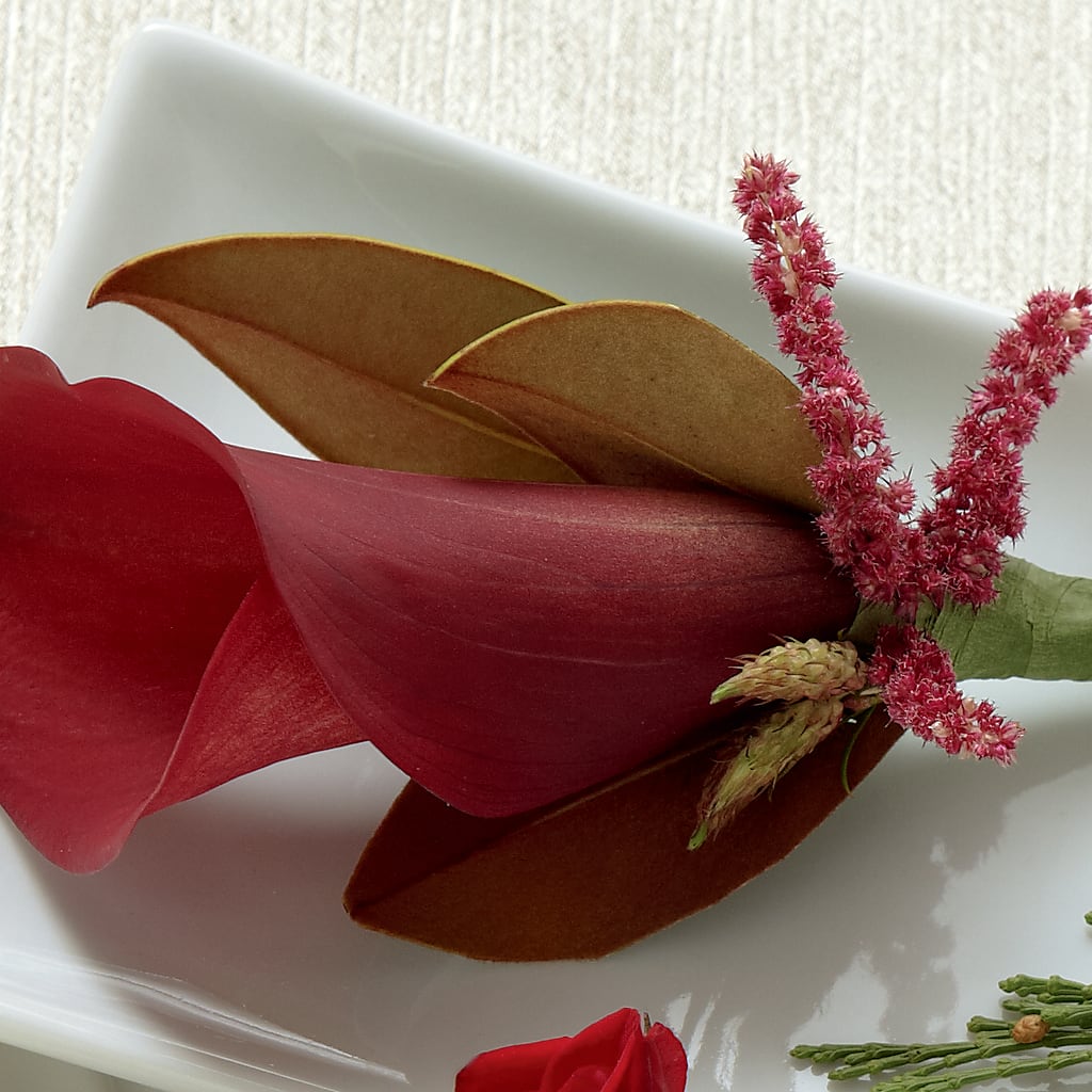 Red Calla Boutonniere – Fleuriste Lily-rose, Magog PQ
