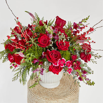 Big Red Bow Bouquet –  Fleuriste Lily-rose, Magog PQ
