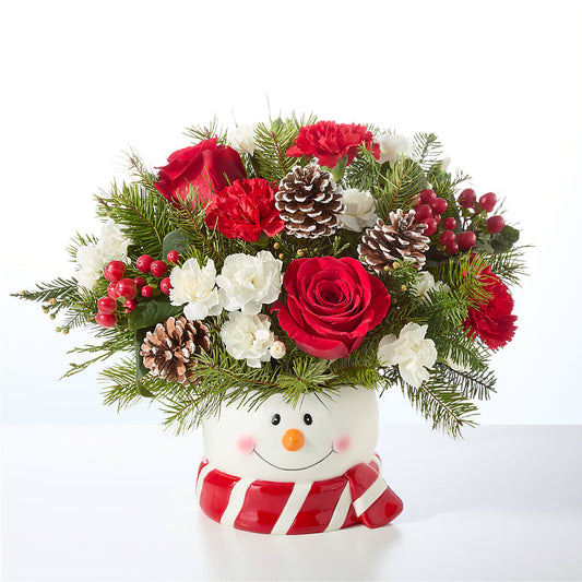 Jolly Snowman Bouquet –  Fleuriste Lily-rose, Magog PQ
