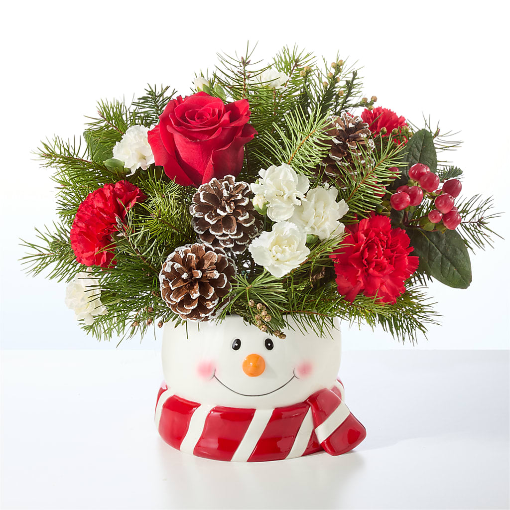 Jolly Snowman Bouquet –  Fleuriste Lily-rose, Magog PQ
