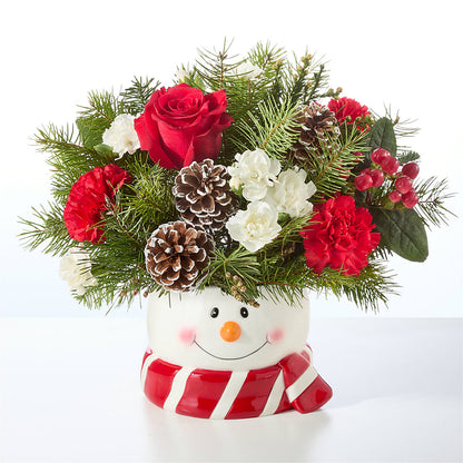 Jolly Snowman Bouquet –  Fleuriste Lily-rose, Magog PQ