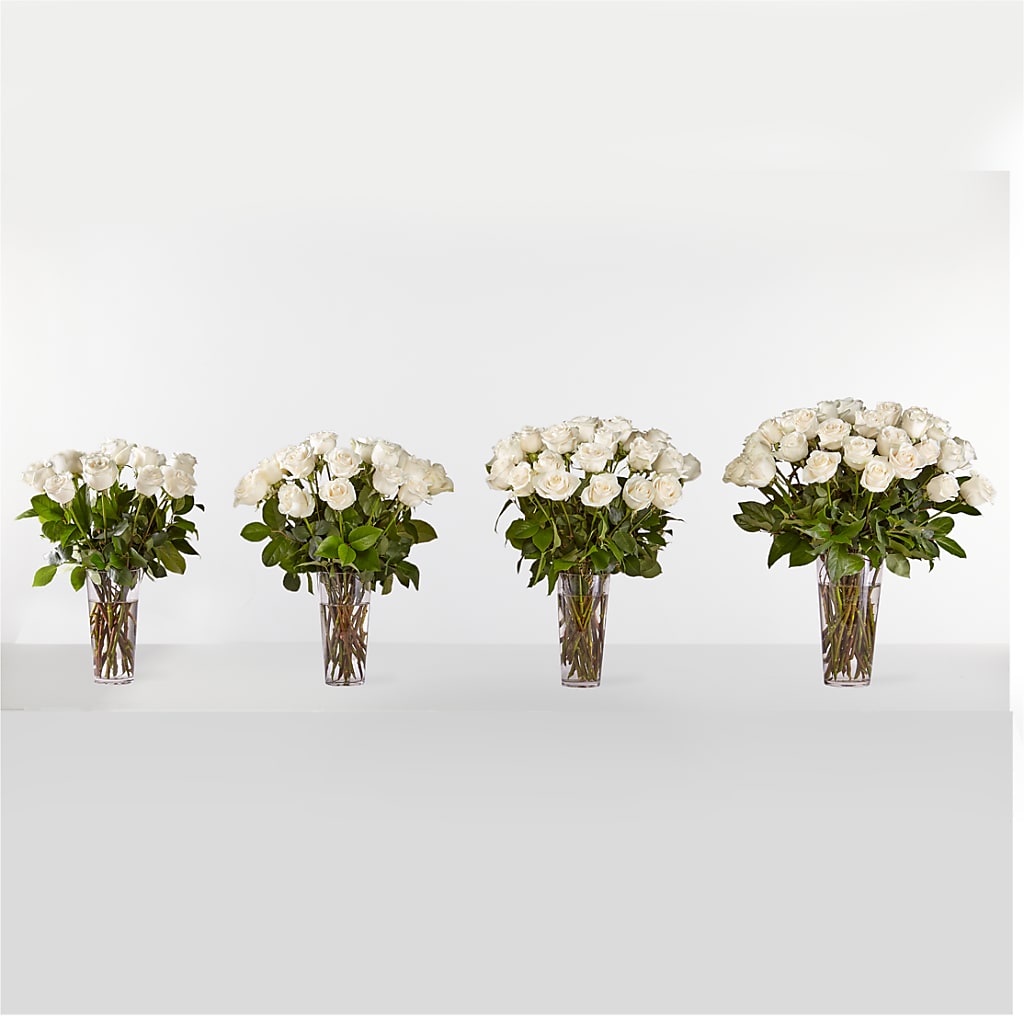 Long Stem White Rose Bouquet –  Fleuriste Lily-rose, Magog PQ