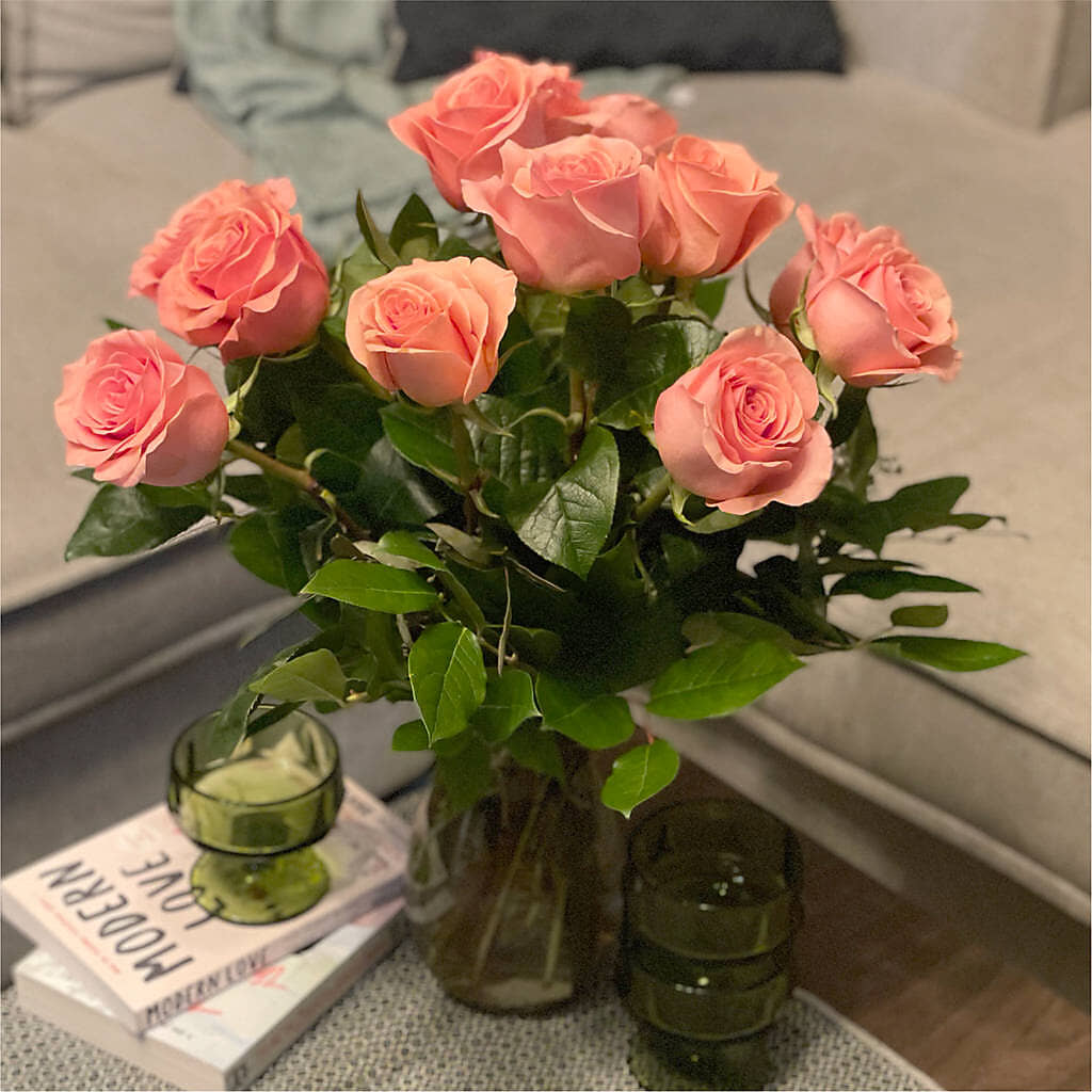 Long Stem Pink Rose Bouquet –  Fleuriste Lily-rose, Magog PQ