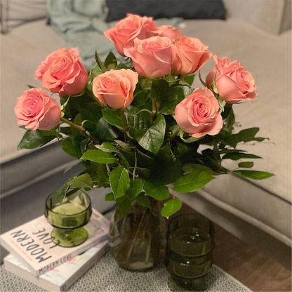 Long Stem Pink Rose Bouquet –  Fleuriste Lily-rose, Magog PQ