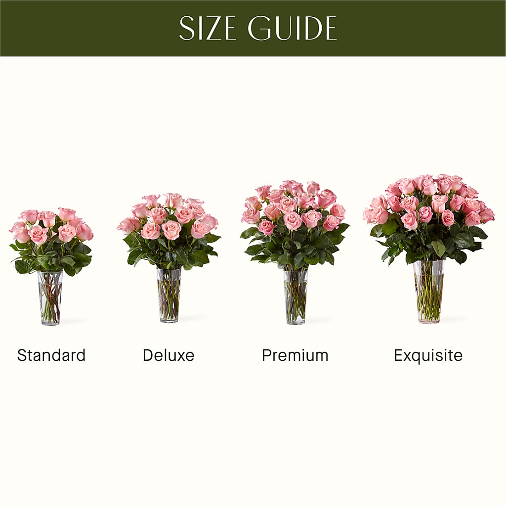 Long Stem Pink Rose Bouquet –  Fleuriste Lily-rose, Magog PQ