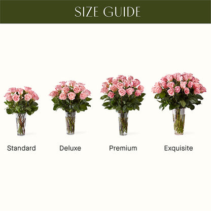 Long Stem Pink Rose Bouquet –  Fleuriste Lily-rose, Magog PQ