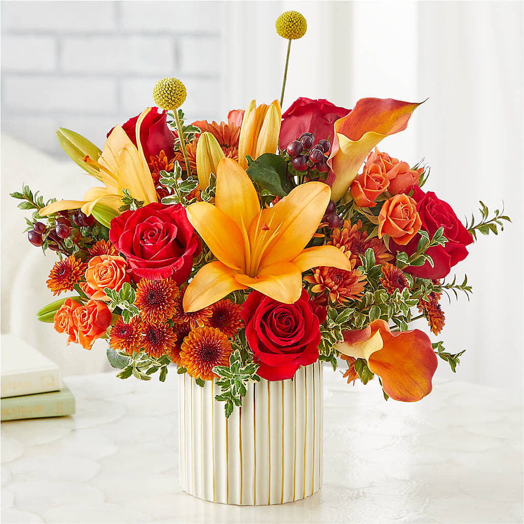Scarlet Skies Bouquet –  Fleuriste Lily-rose, Magog PQ