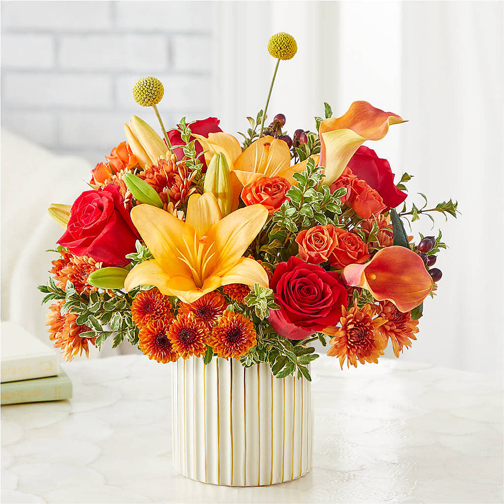 Scarlet Skies Bouquet –  Fleuriste Lily-rose, Magog PQ