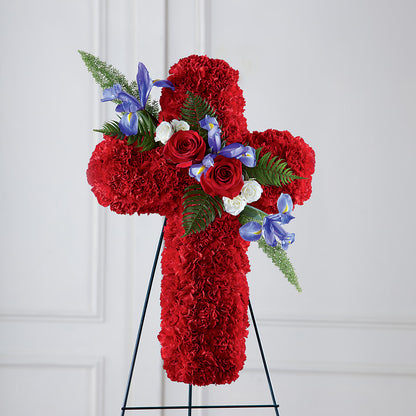 Faithful Hero Floral Cross –  Fleuriste Lily-rose, Magog PQ