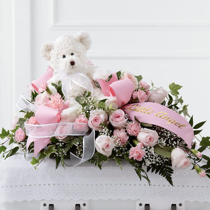Touch of Sympathy Casket Spray –  Fleuriste Lily-rose, Magog PQ