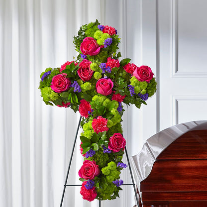 Tribute Rose Floral Cross –  Fleuriste Lily-rose, Magog PQ