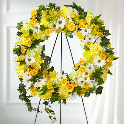 Golden Remembrance Wreath –  Fleuriste Lily-rose, Magog PQ