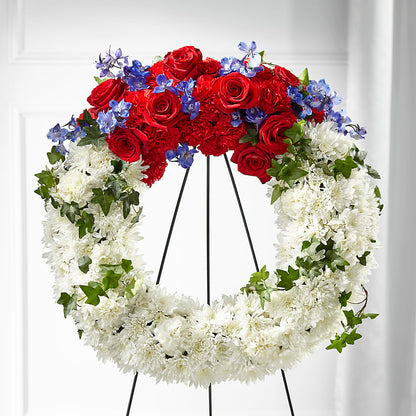 Patriotic Passion Wreath –  Fleuriste Lily-rose, Magog PQ