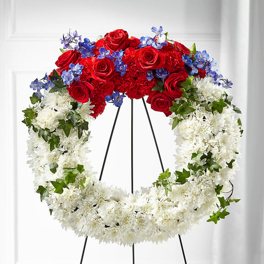 Patriotic Passion Wreath –  Fleuriste Lily-rose, Magog PQ