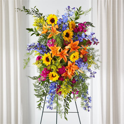 Sunlit Memories Standing Spray (Standard) –  Fleuriste Lily-rose, Magog PQ