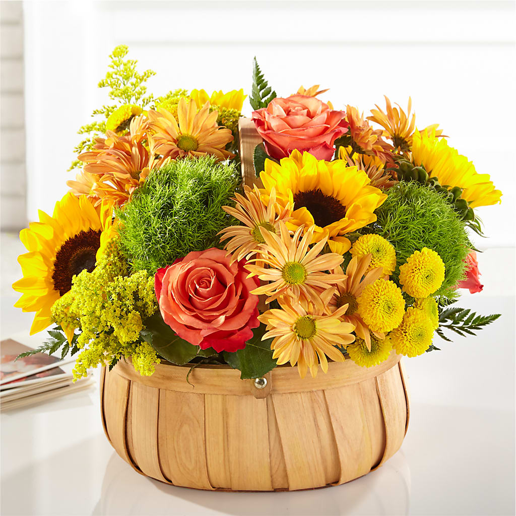 Harvest Sunflower Basket –  Fleuriste Lily-rose, Magog PQ