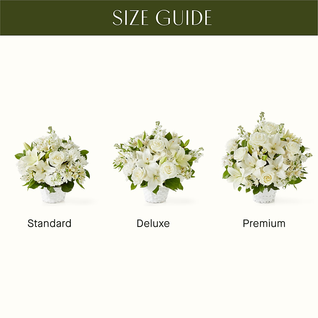 Peaceful Reflections Arrangement –  Fleuriste Lily-rose, Magog PQ