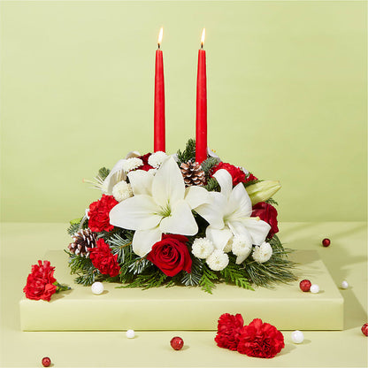 Seasonal Festivities Centerpiece –  Fleuriste Lily-rose, Magog PQ