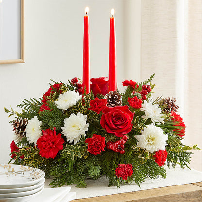 Holiday Soiree Centerpiece –  Fleuriste Lily-rose, Magog PQ