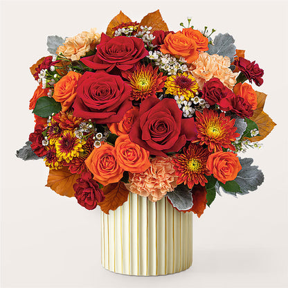 Merlot Bouquet with Ivory Vase –  Fleuriste Lily-rose, Magog PQ