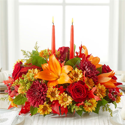Autumn's Embrace Centerpiece –  Fleuriste Lily-rose, Magog PQ