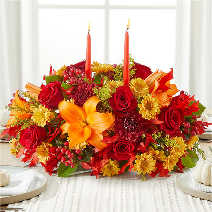 Autumn's Embrace Centerpiece –  Fleuriste Lily-rose, Magog PQ