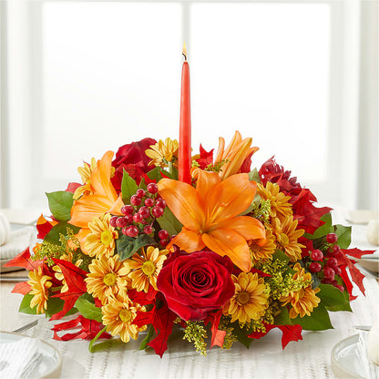 Autumn's Embrace Centerpiece –  Fleuriste Lily-rose, Magog PQ