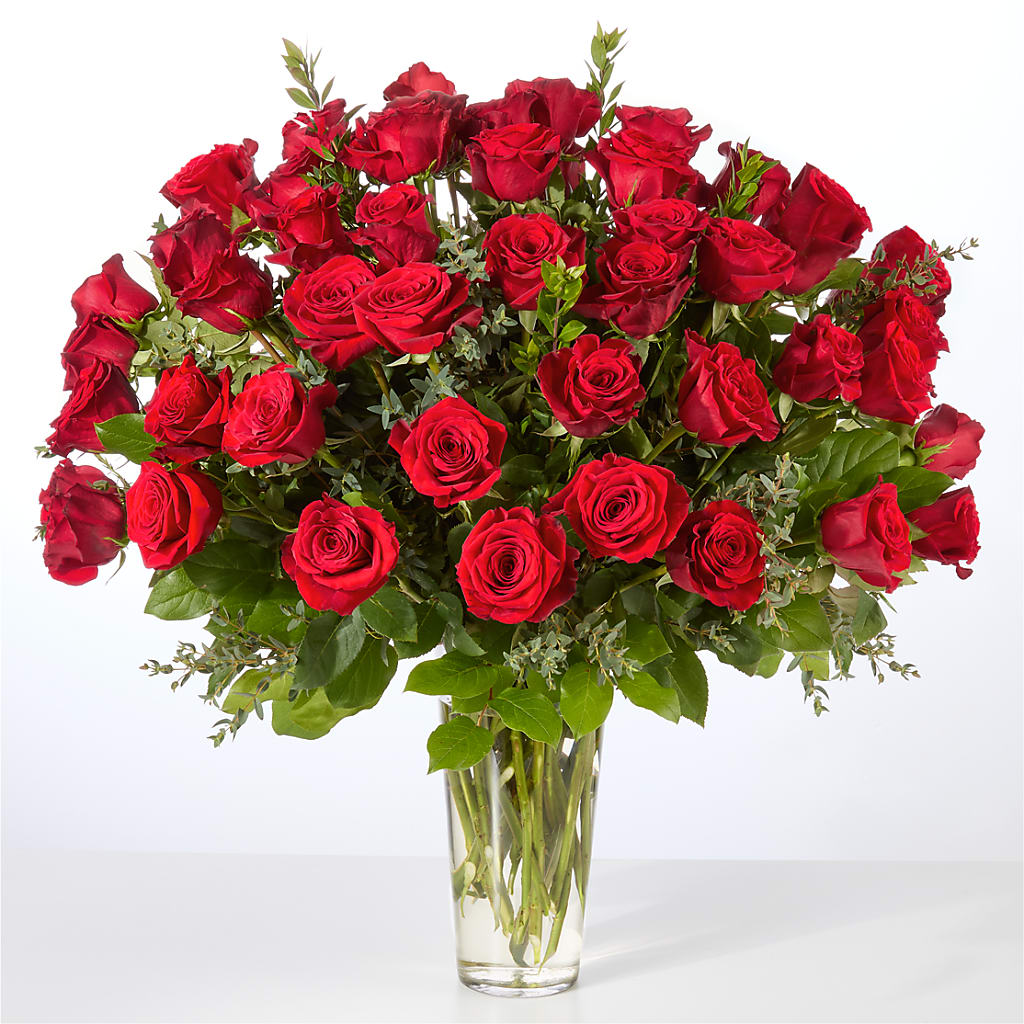 Forever Yours Fifty Stem Red Rose Bouquet –  Fleuriste Lily-rose, Magog PQ
