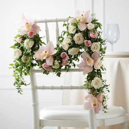 Orchid Rose Chair Décor –  Fleuriste Lily-rose, Magog PQ